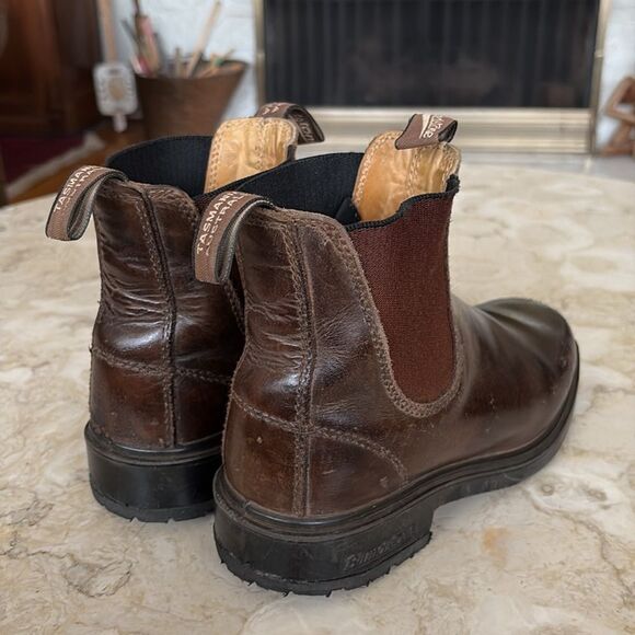 Blundstone Chisel Toe Leather Lined Chelsea Boots Stout Brown - Picture 8 of 14
